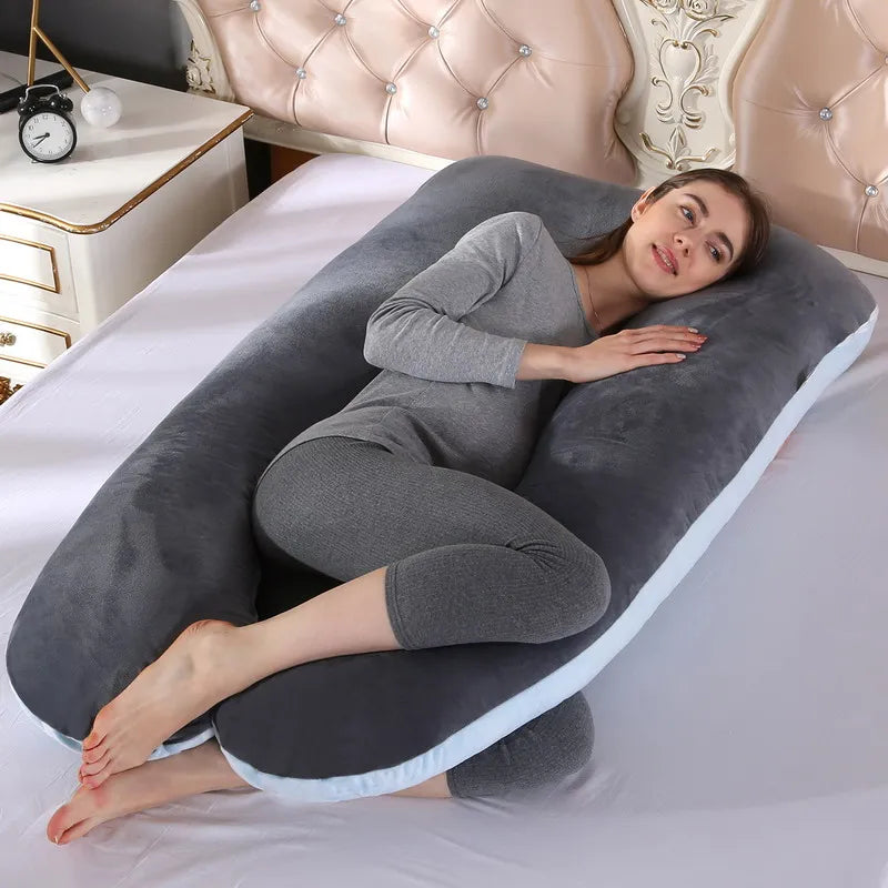 U-Shaped Maternity Pregnancy Pillow – Full Body Support for Sleep & Breastfeeding