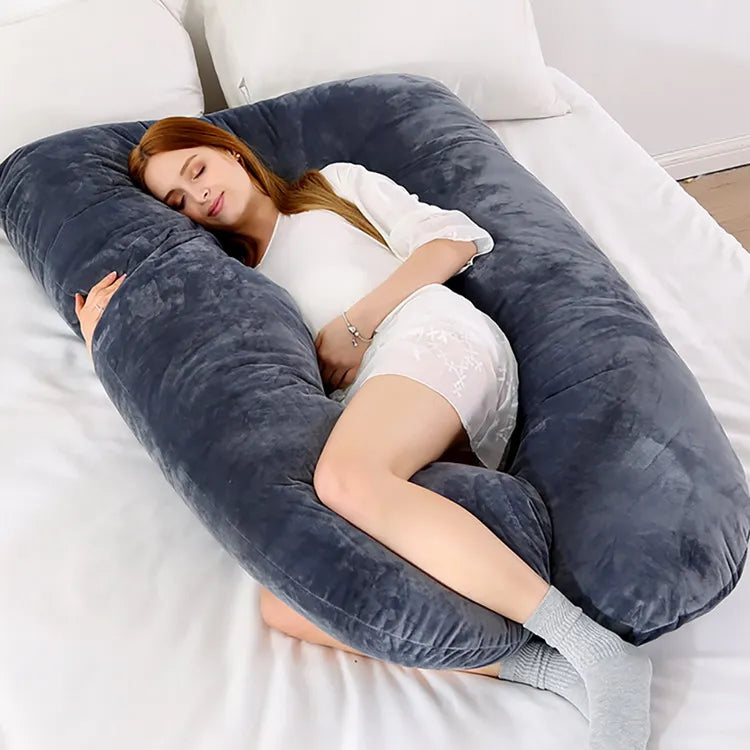 U-Shaped Maternity Pregnancy Pillow – Full Body Support for Sleep & Breastfeeding
