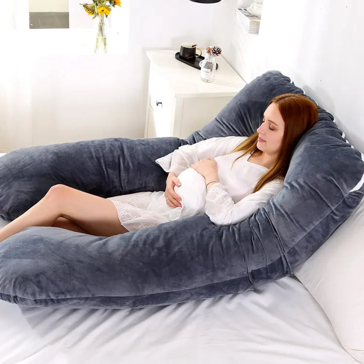 U-Shaped Maternity Pregnancy Pillow – Full Body Support for Sleep & Breastfeeding
