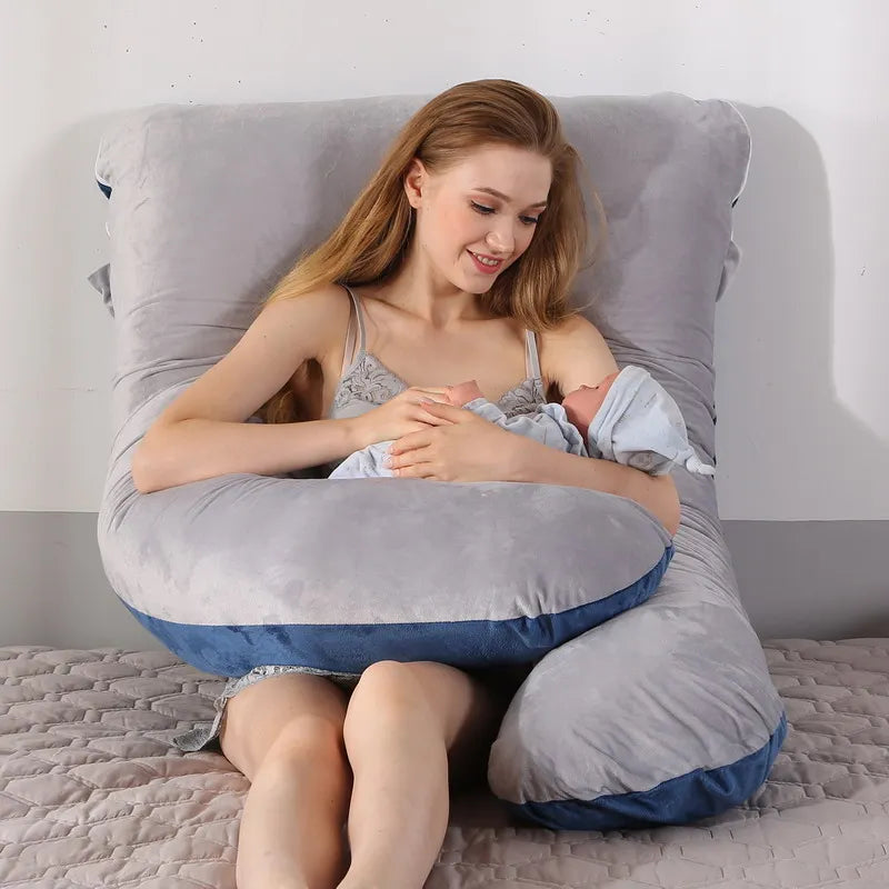 U-Shaped Maternity Pregnancy Pillow – Full Body Support for Sleep & Breastfeeding