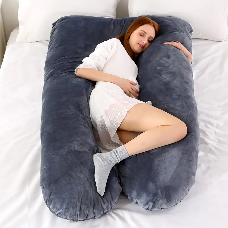 U-Shaped Maternity Pregnancy Pillow – Full Body Support for Sleep & Breastfeeding