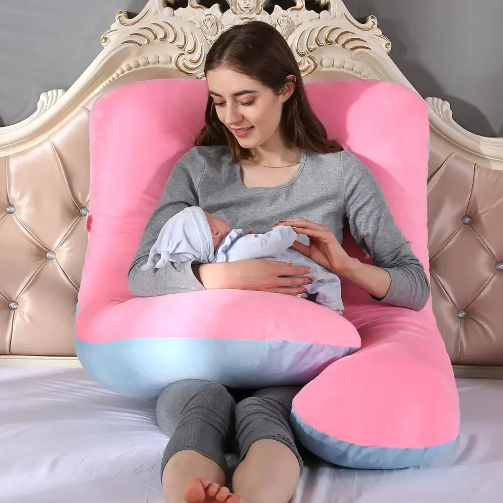 Maternity U-shaped pillow – designed for ultimate sleep support and breastfeeding comfort.