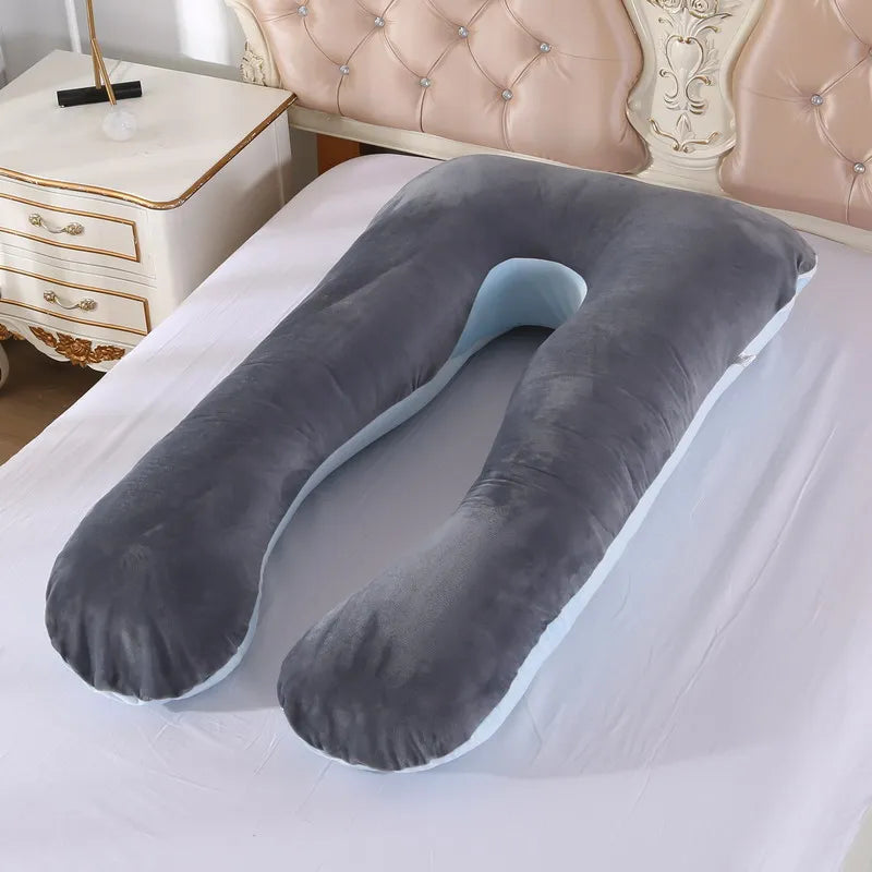 U-Shaped Maternity Pregnancy Pillow – Full Body Support for Sleep & Breastfeeding
